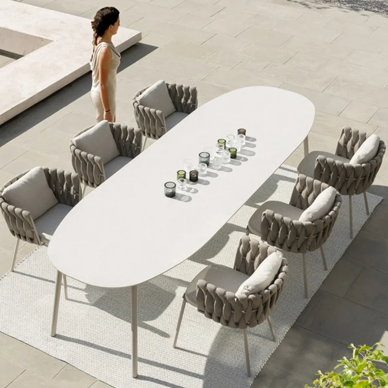 The product can be customized. Outdoor leisure tables, chairs, rattan chairs, circular combinations, outdoor courtyards,