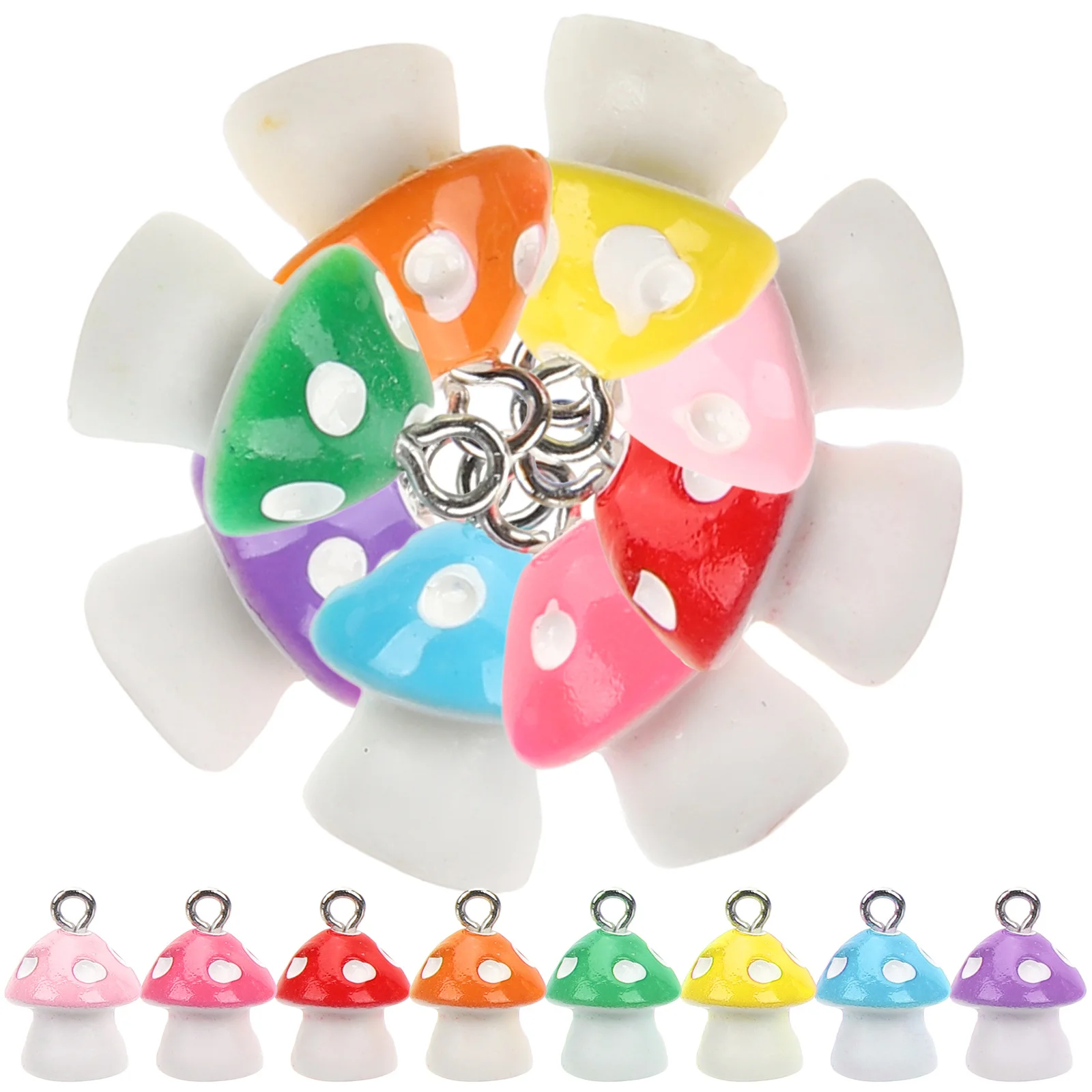 

30Pcs Mushroom Pendant Charms Resin DIY Jewelry Making Accessories Creative Bracelet Earring Necklace Craft Supplies