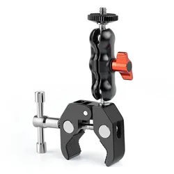 For Gopro Insta360 Super Clamp with 360° Mini Ball Head Quick Release Clamp Bracket Tripod Mount 1/4 Screw Clip for DSLR Camera