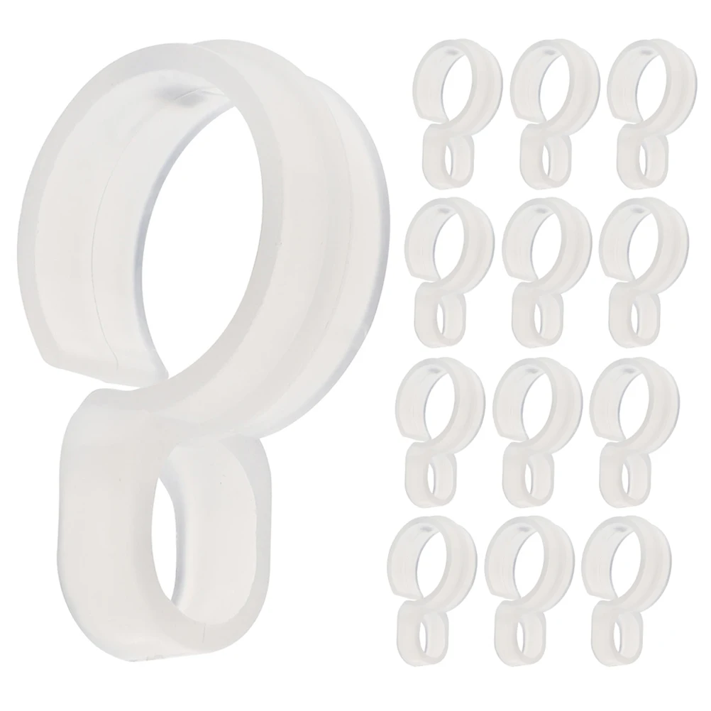

20 Pcs Windproof Clothes Hanger Hooks Plastic Fixed Rod Sturdy Fashionable Reusable Home Hanger Buckle