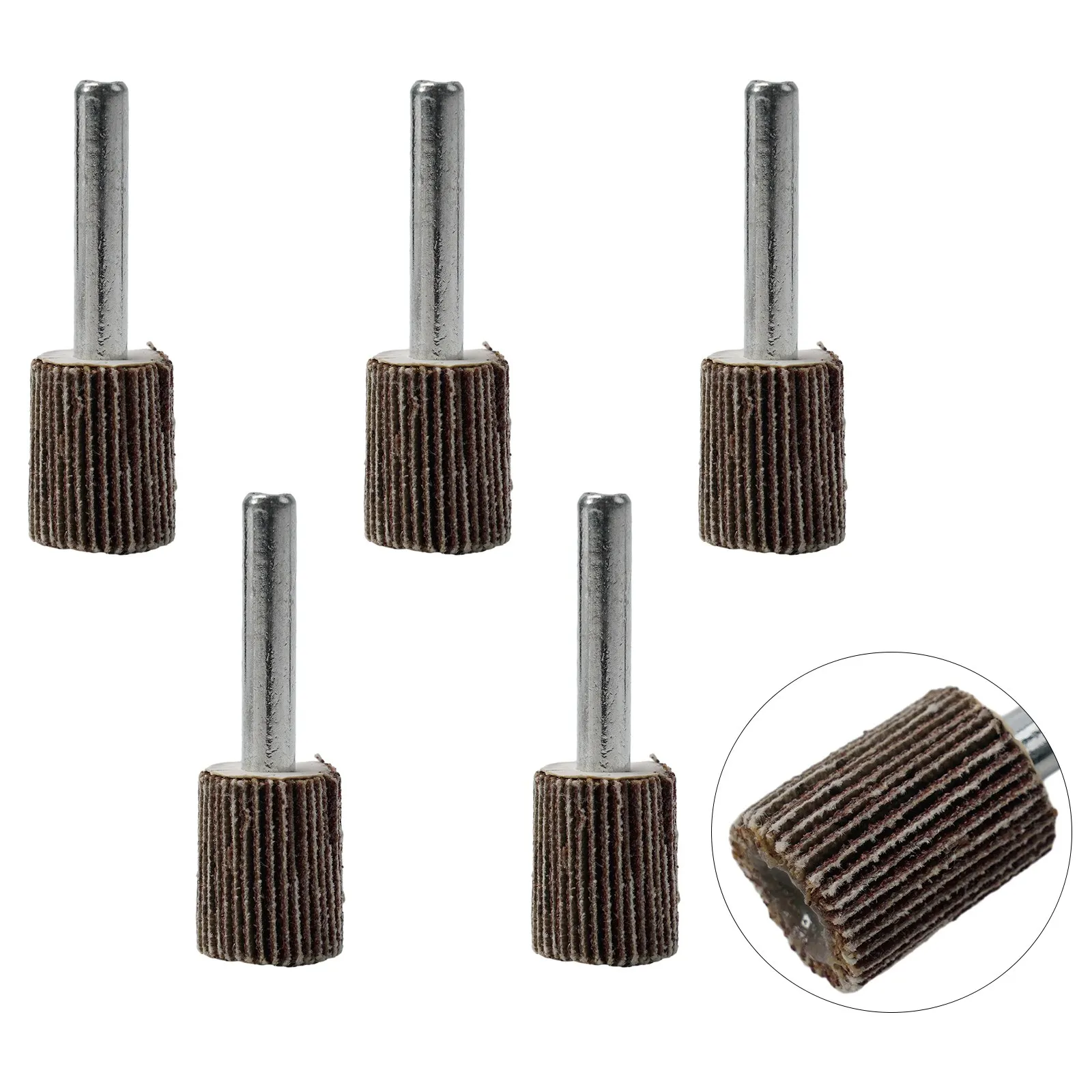 Set of 5 Flap Wheel Discs 1640mm with 80 Grit Abrasive Sanding Compatible with Electric Drills and Grinding Machines