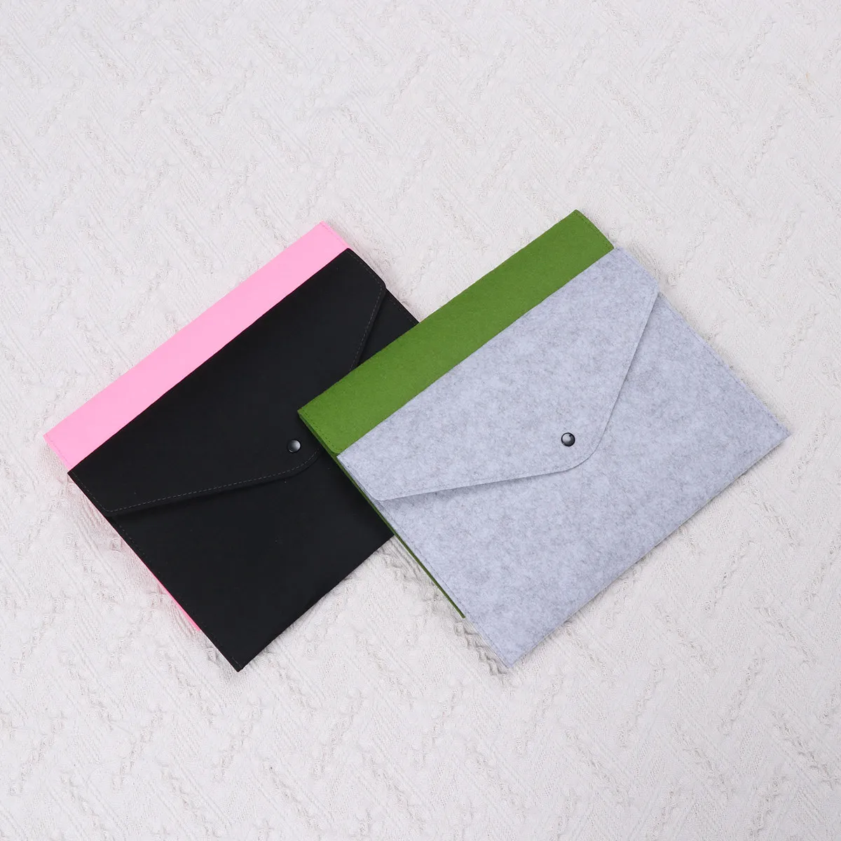 

Набор из 4 фетровых папок-портфелей для документов формата А4, большой емкости, портативные, для офиса и школы, черные, светло-серые, розовые