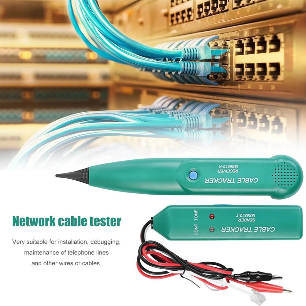 Cable Tester Network Cable Tracker Telephone Cable Line Tester Wire Cable Tracker with LED Indicator Probe