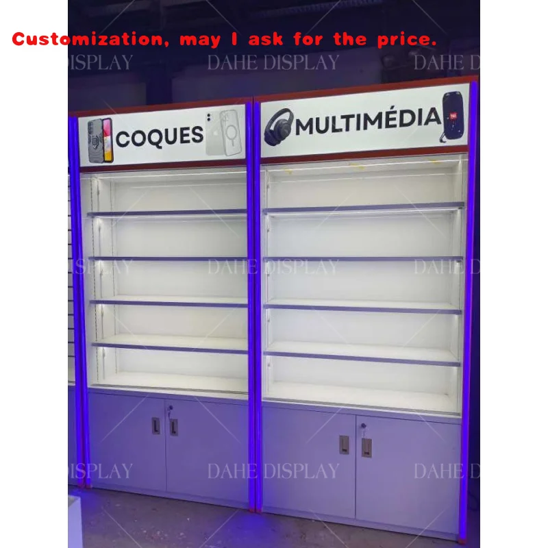 

custom.Customized Mobile Phone Store Furniture Cases Mall Cell Phone Kiosk Wall Showcase Mobile Phone Shop