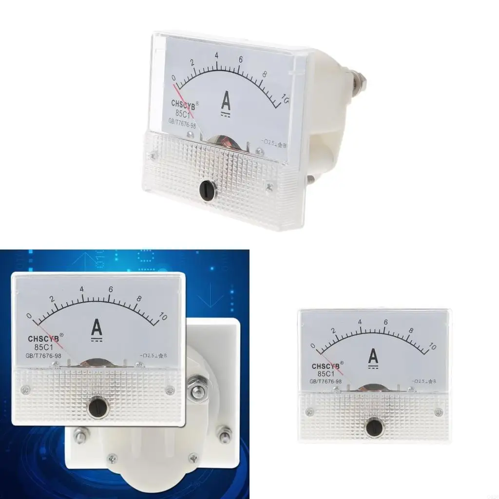 G92C 0-10A Analog for DC Current Panel Meter Amperemeter Rectangle Measuring Detector