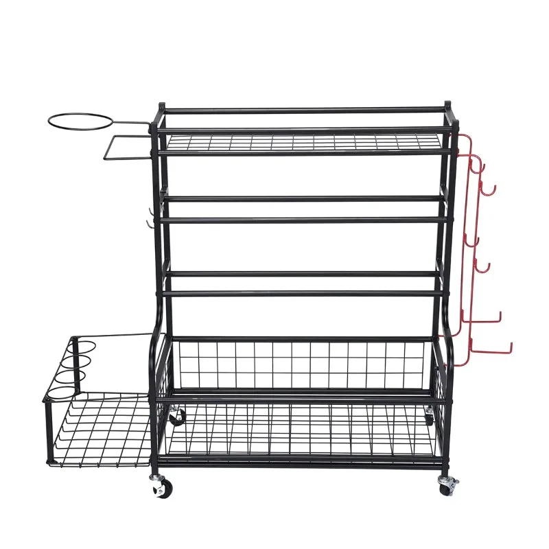 Household kitchen heavy-duty shelf blacksmith 4-layer storage rack carbon steel dumbbell rack sports equipment storage rack