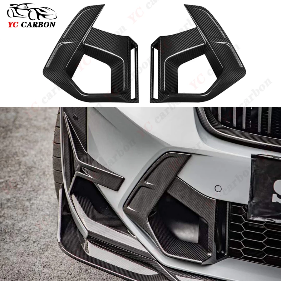 

For BMW X3M F97 2022+ Dry Carbon Fiber tuyere Car Front Bumper Air Intake Vent Trims Parts Body kit