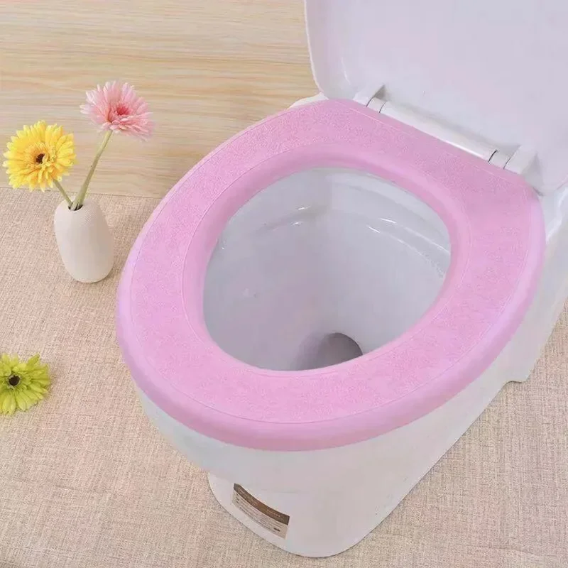 Waterpoof Soft Toilet Seat Cover Bathroom Washable Closestool Mat Pad Cushion O-shape Toilet seat Bidet Toilet Cover Accessories