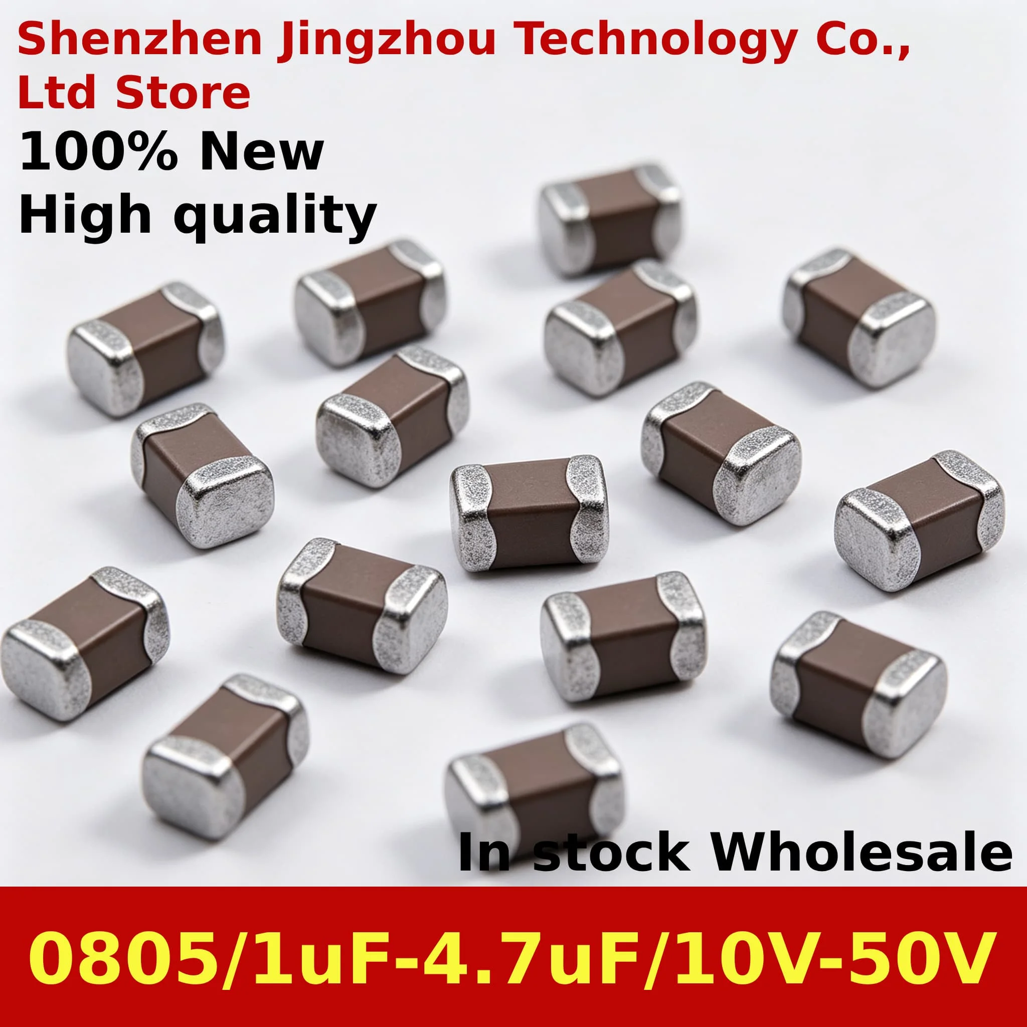 (100PCS) 100% New SMD Ceramic Capacitors 0805 1uF 2.2uF 3.3uF 4.7uF 10V 16V 25V 50V X5R X7R Chip In Stock