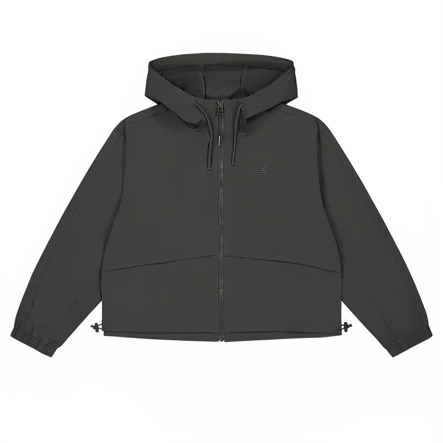 

New Balance Stylish, Versatile Hooded Long-Sleeve Jacket for Women, Dark Gray