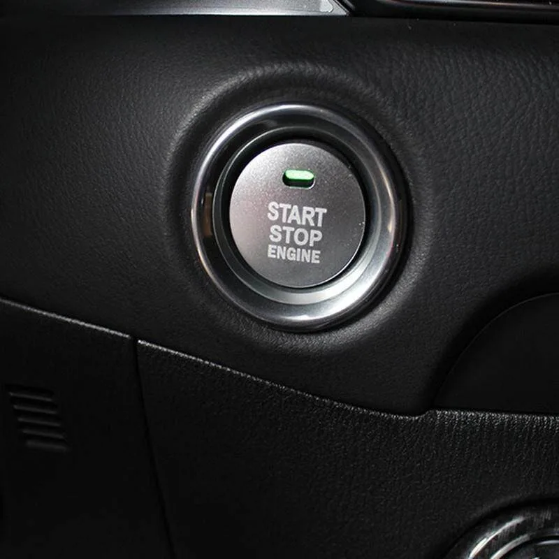 One Click Start Button Metal Decor Ring Ignition Switch Trim Cover Interior Sticker For Mitsubishi Outlander ASX Eclipse Cross