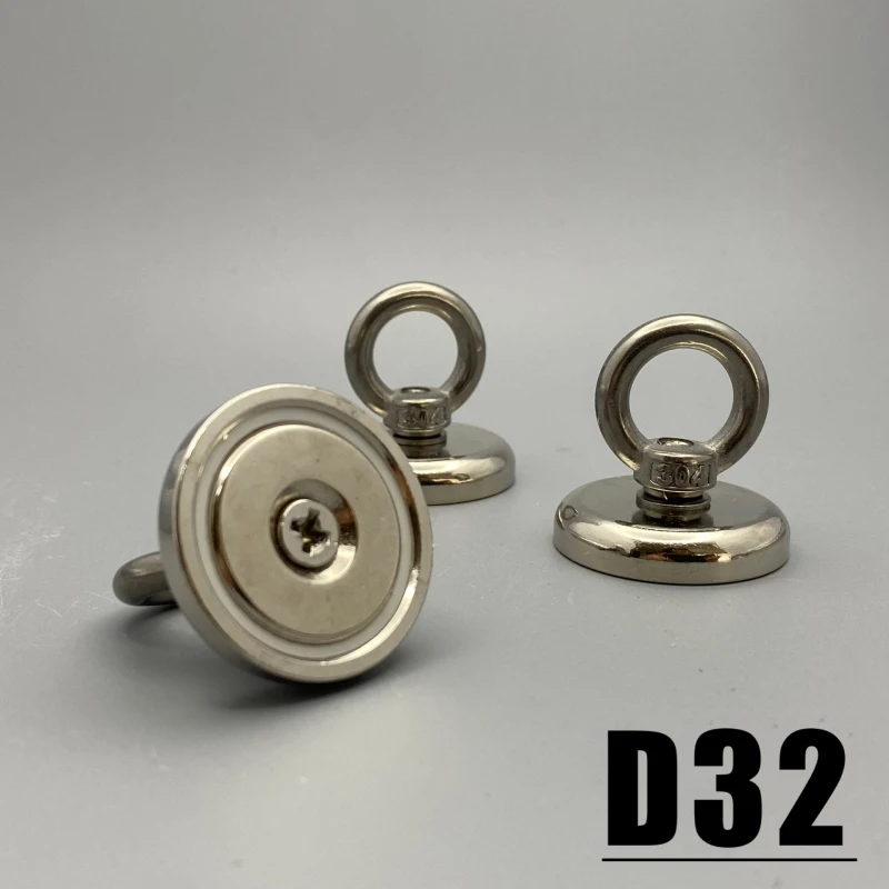 1/2/3/5Pcs Diameter 32mm Salvage Magnets Hook D32 Circular Heavy Duty Sea Fishing Hanger Strong Powerful magnet Magnetic Imane