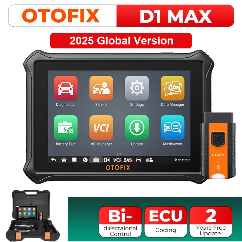 OTOFIX D1 Max Automotive Diagnostic Scan Tool Bi-Directional Scanner ECU Coding DoIP & CANFD 2 Years Update Upgraded of D1 PRO