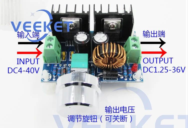 XL4016 8A 200W DC-DC Step Down Buck Converter Power Supply Module XL4016E1 PWM Adjustable 4-40V To 1.25-36V Step Down Board