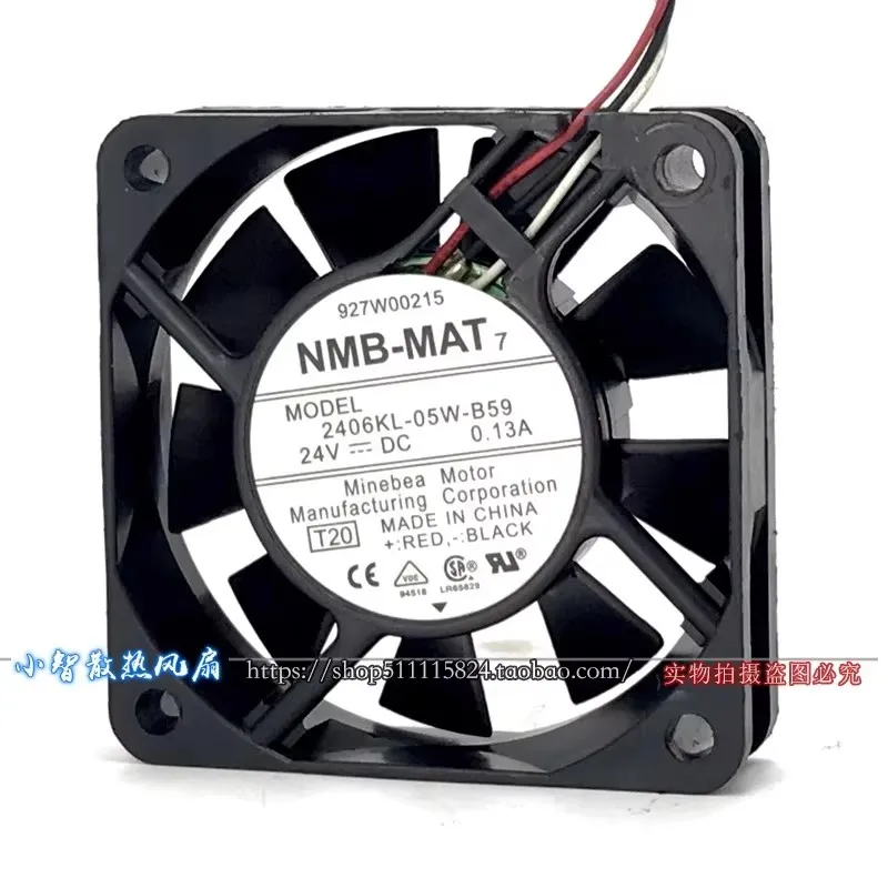 Original 60 * 60 * 15mM 24V 0.13A 6CM 3-wire detection alarm frequency converter Cooling fan 2406KL-05W-B59