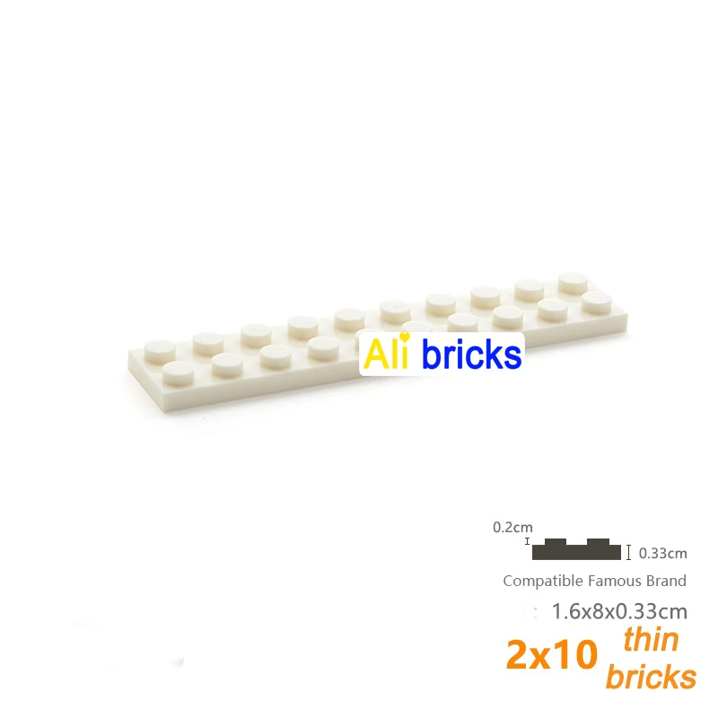 8pcs 3832 Plate 2x10 MOC Compatible Brick Parts Building Blocks Accessories Assemble Replaceble Changeover Particle DIY Kid Toy