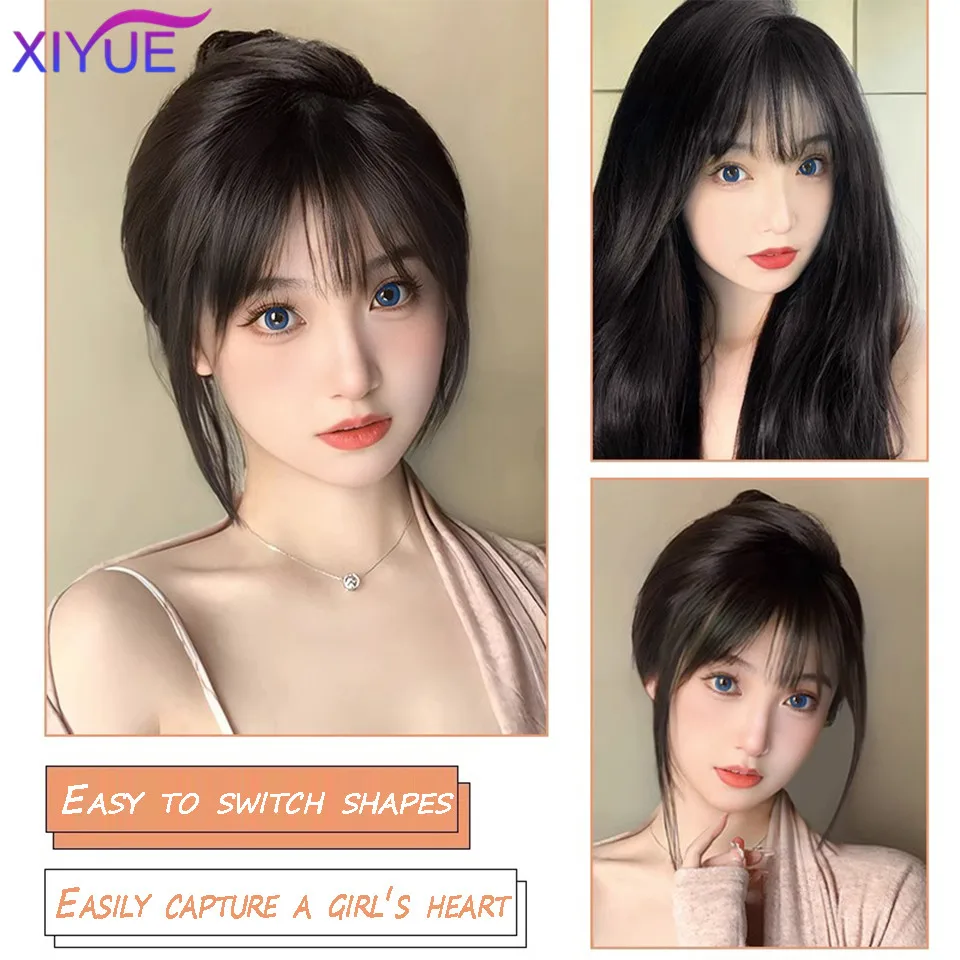 XIYUE   French bangs wig Women\'s natural forehead and head patch fake bangs air bangs wig patch