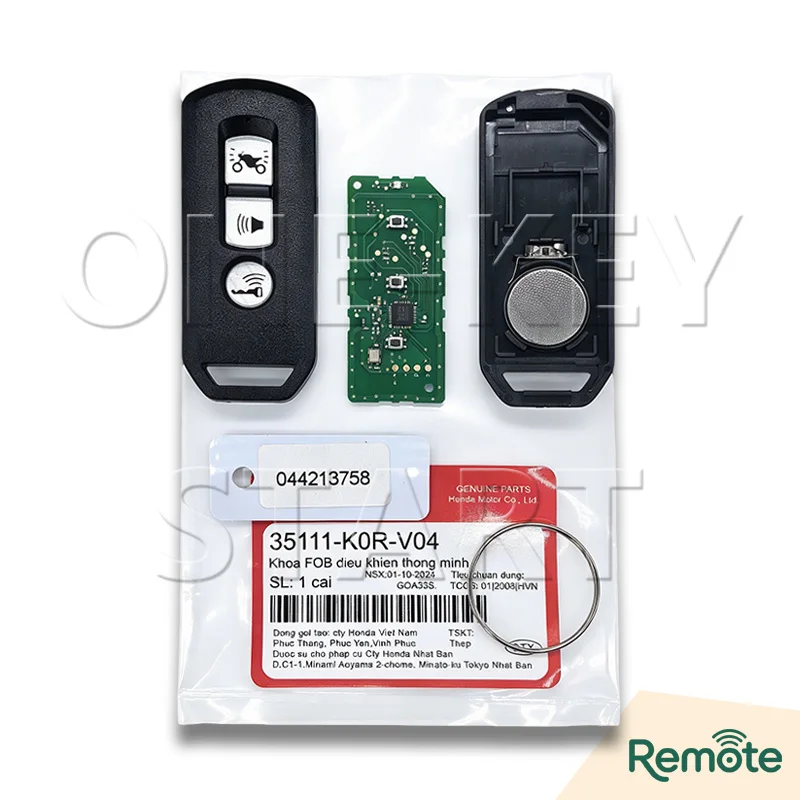 35111-K0R-V04 ID47 Chip 433MHz Motorcycle Remote Key For Honda Motorcycle SH 125i/SH 150i/SH 300i 2020+【ONE-KEY START】 view 6
