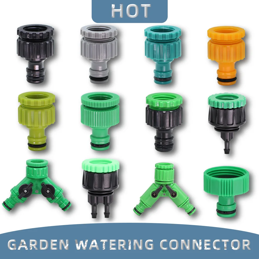 

1-2PCS 1/2'' 3/4'' 1'' Graden Hose Tap Connector Threaded Faucet Adapter & Quick Connect fitting for 1/4 Hose Pipe Tubing