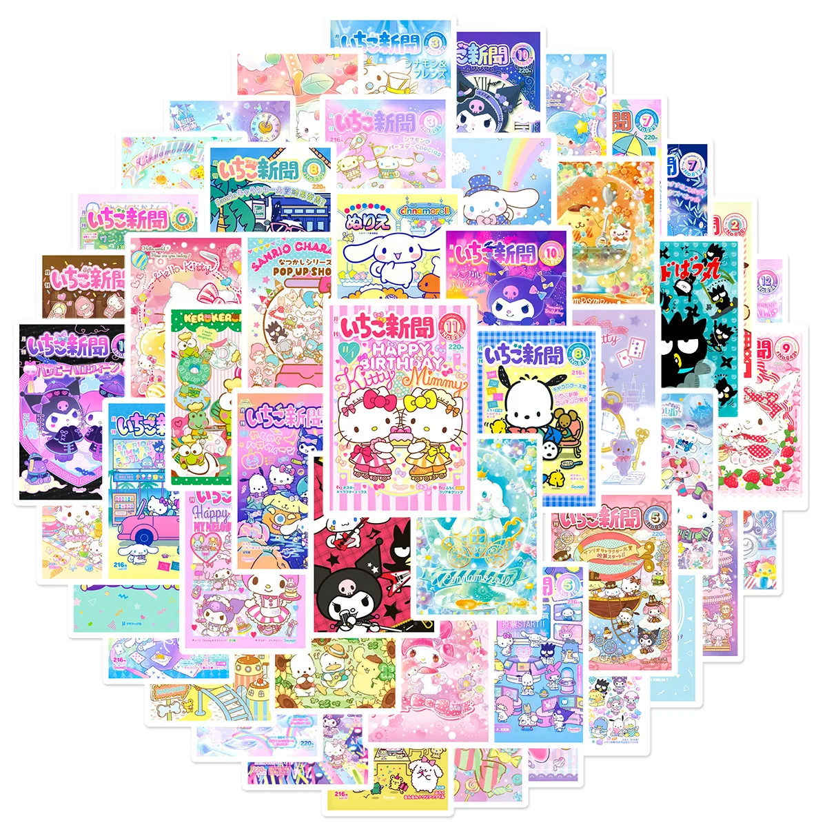 10/50 Stuks Cartoon Sanrio Poster Stickers Hello Kitty Kuromi Cinnamoroll Kids Girls Diy Laptop Telefoon Dagboek Schattige Stickers Kids Speelgoed