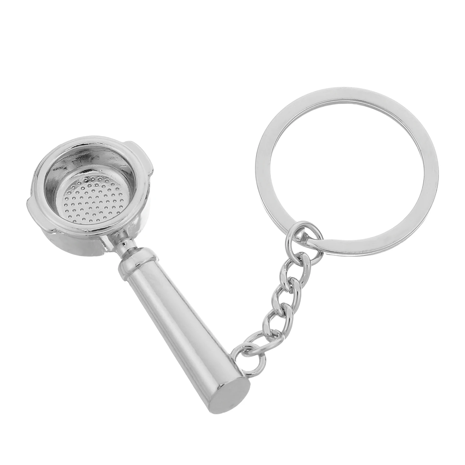 

3D Coffee Keychain Metal Car Key Ring Stainless Steel Rings Coffee Tools Keychain Cute Decorative Pendant Bag Charm