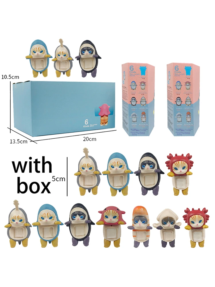 2026 Bestseller Hai-Katze Blind Box Mini-Figur Party-Serie Blind Box Trendiges Spielzeug Dekoration Kreative Geburtstags- und Weihnachtsgeschenke