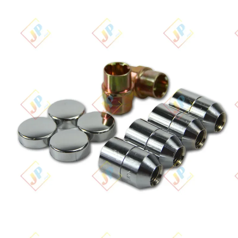 M12x1.5 /1.25 Car Tuning Parts Wheel Lock Lug Nut Anti-theft Anti-theft Wheel Bolt Lock Nut 4 Wheel Nut Lock with Sleeve