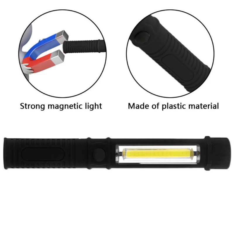 كشافات LED خفيفة الوزن USB صغيرة ، قلم جيب محمول ، ضوء مشبك للعمل ، طوارئ ، في الهواء الطلق ، فانوس مقاوم للماء مع مغناطيس