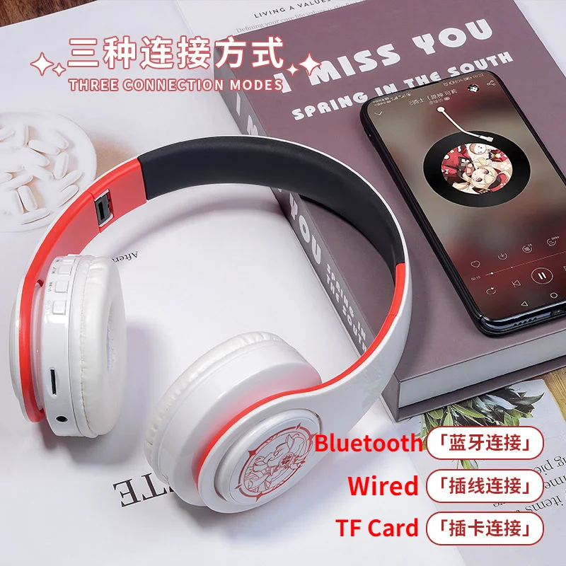 Imagem -03 - Auscultadores Genshin Impact Nahida Fones de Ouvido Tws sem Fio Bluetooth Cosplay Prop Desenhos Animados Anime Portátil Estéreo Hifi Fone Headconjunto Bonito