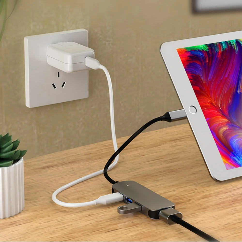 Usb c hub tipo c divisor docking station portátil adaptateur thunderbolt usb c com pd hdmi-compatível para macbook pro/ar m1