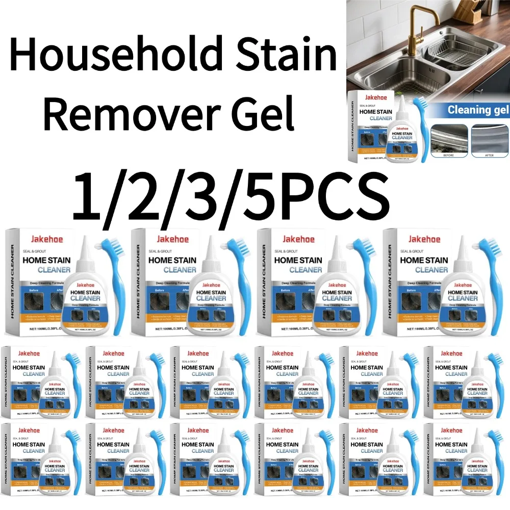 

1/3/5PCS Household Stain Remover Gel 100ml - Multi-Purpose Mold & Mildew Cleaner for Kitchen Bathroom Metal Surfaces