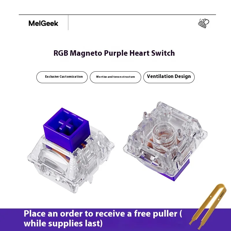 TTC Magneto Sacred Heart/Purple Heart/Taia Axis durable RGB Magnetic Axis Keyboard HiFi Mahjong Sound Keyboard Axis Body
