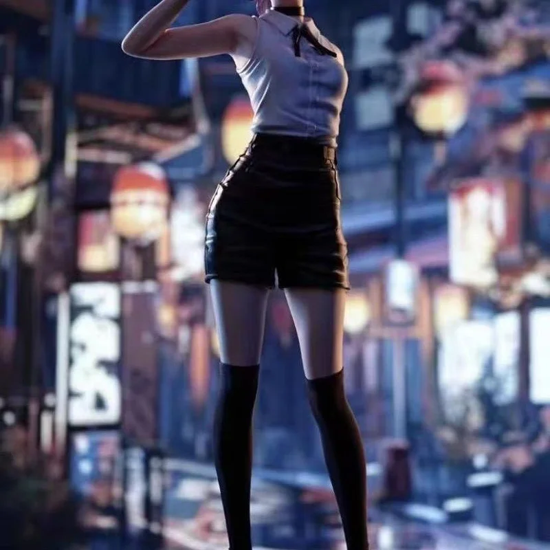 Devil Series Reze Pretty Girl Model Double Head Swap Chainsaw Man Reze Arc Anime Action Figures Ornament Statue Dolls Toys