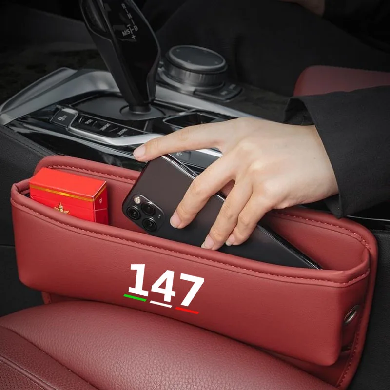 รถที่นั่งOrganizerหนังรอยแยกกล่องเก็บสําหรับAlfa Romeo 147 อุปกรณ์เสริมอัตโนมัติ