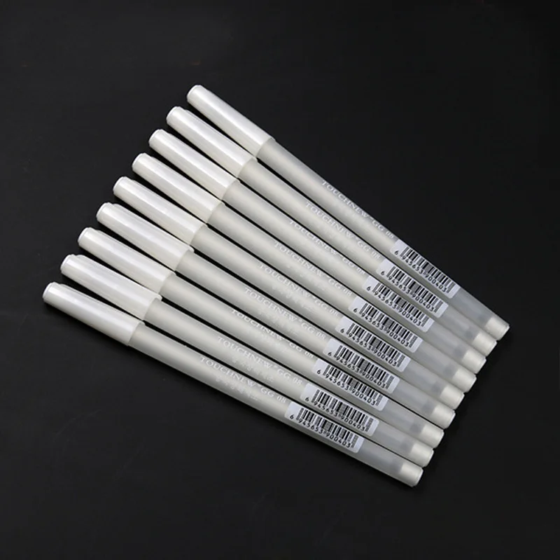 10pcs White Eyebrow Marker Pen Waterproof Microblading Tattoo Surgical Skin Pmu Pen For Permanent Make Up Tattoo Accessories