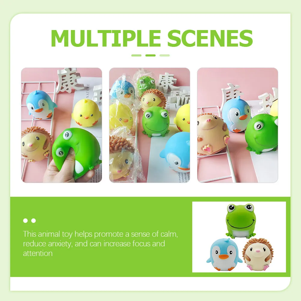 3 Pcs Stretchy Toy for Adults Kids Fidget Toys Squeeze Sensory Animal Soft TPR Tubes
