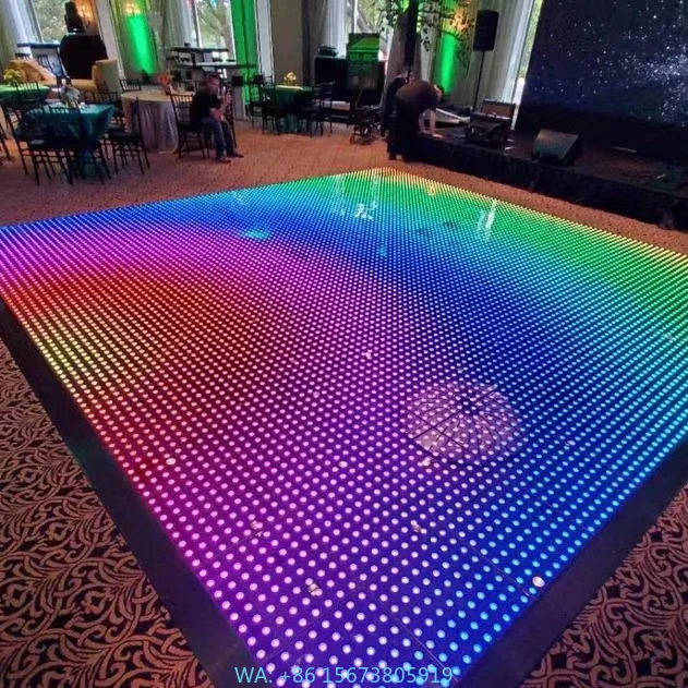 

Беспроводной танцпол из закаленного стекла с высококачественной RGB LED подсветкой для ночных клубов