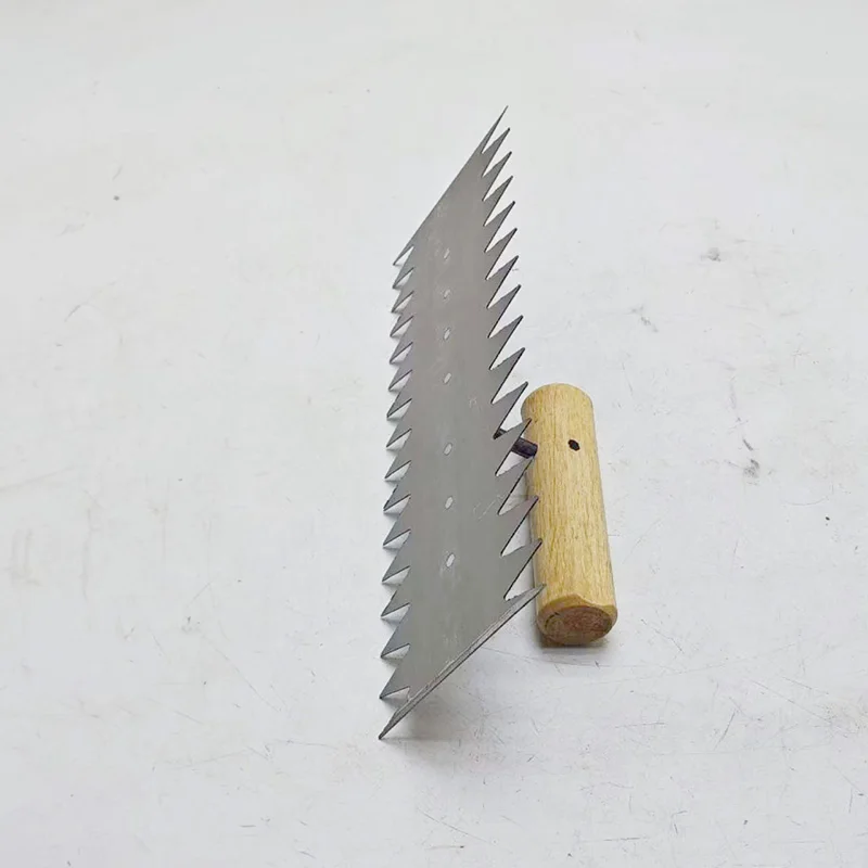 Espátula de acero al carbono con mango de madera, espátula afilada de dos lados, 20mm x 25mm, 300mm, herramientas para raspar hormigón