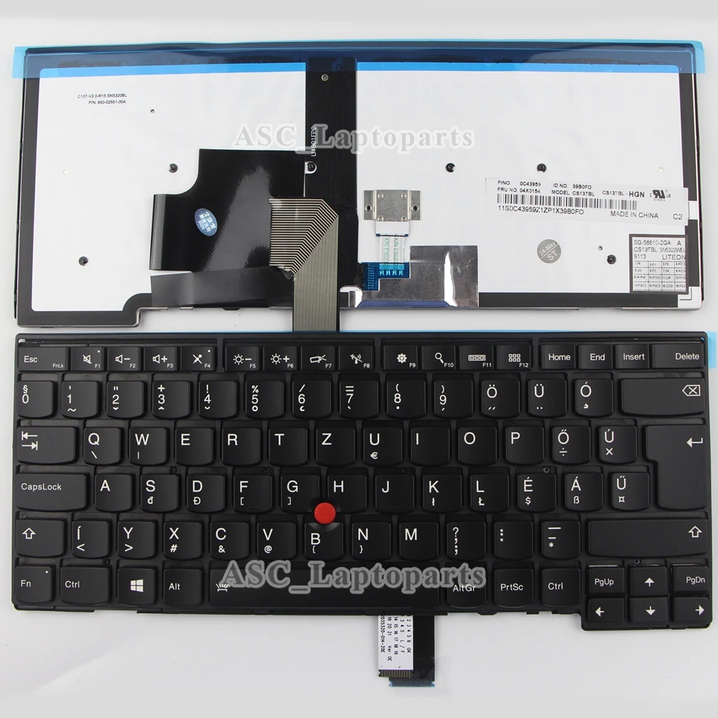 

New HU Hungarian Magyar Keyboard For IBM Lenovo Thinkpad T440 T440P T440S T431S Black Frame Black Backlit