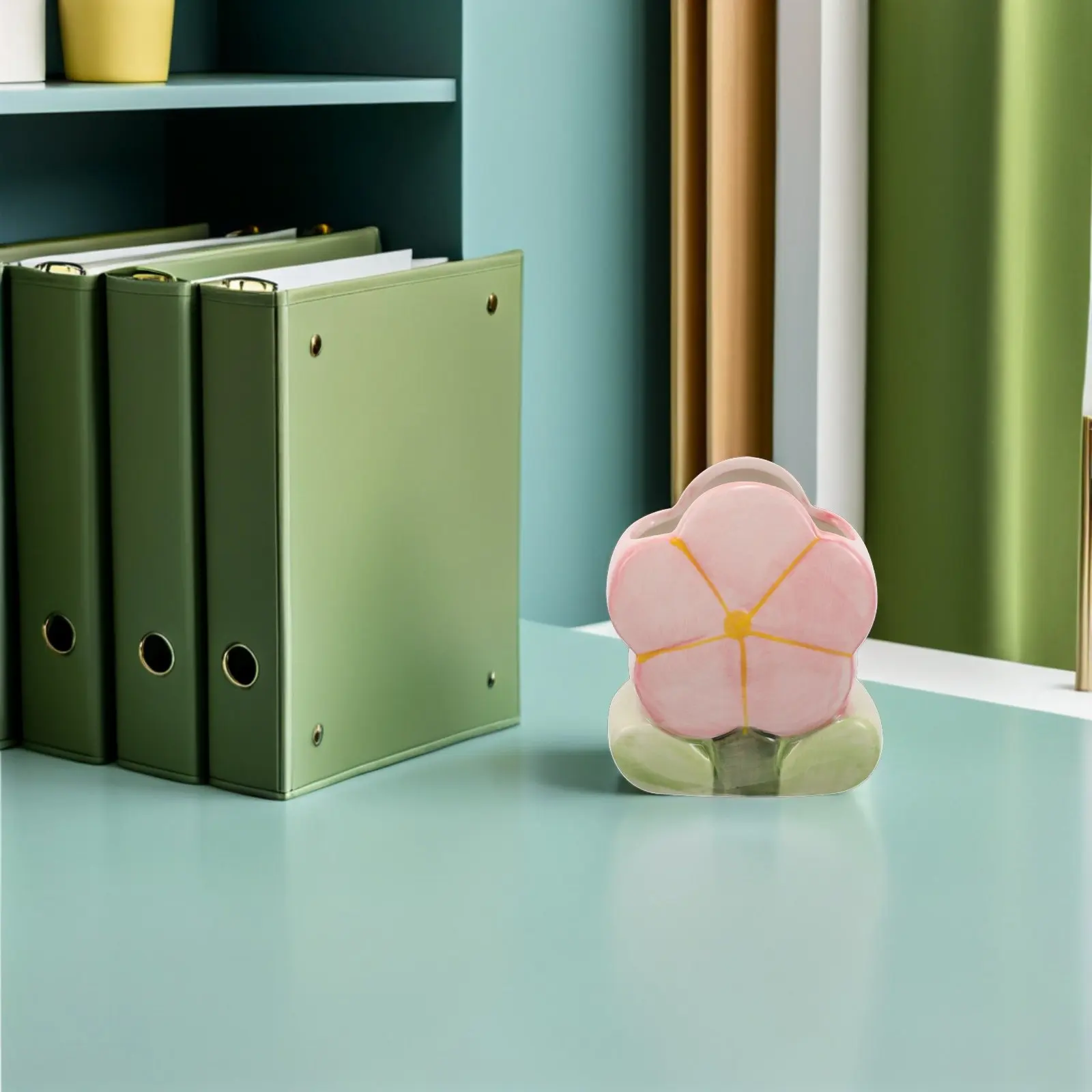 

Декоративный настольный органайзер для ручек и карандашей в виде цветка, милый держатель для канцелярии с ажурным цветочным узором