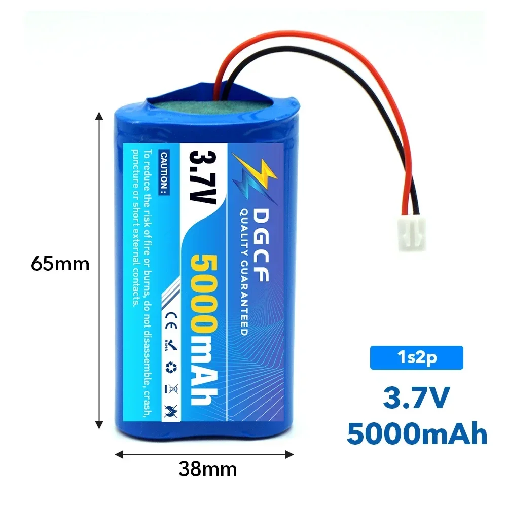 3.7V 1S1P-1S6P 2.5/5/7/10/12.5/15Ah 18650 Rechargeable Lithium Battery Pack LED Light Bluetooth Speaker Emergency DIY Batteries