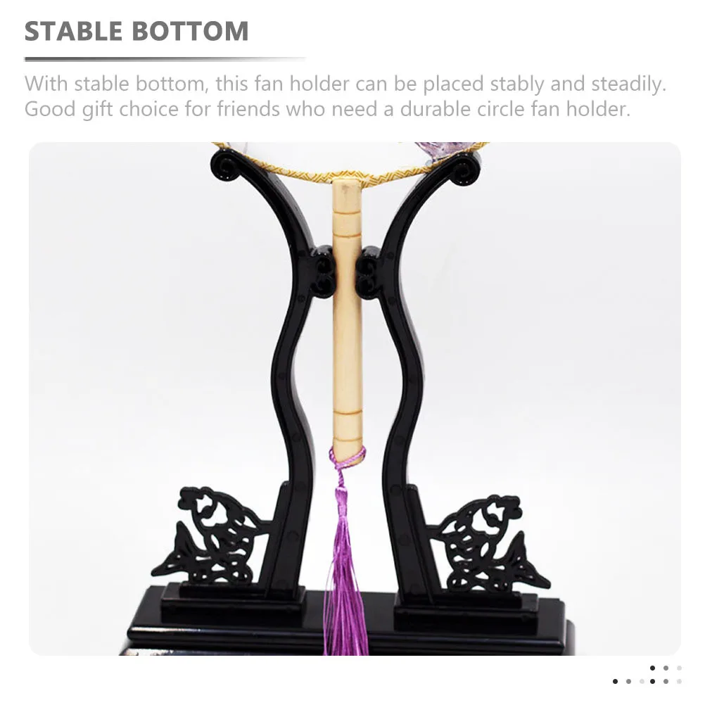 

1pcs Display Holder Plastic Stand For Hand Fan Folding Fan Chinese Style Retro Home Decor Accessory Lightweight Stable Bottom