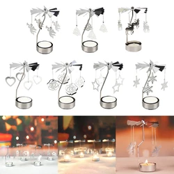 Rotary Holder Creative Rotating Candlestick Tea Light Holder Party Gift for Women Wife Children Girl