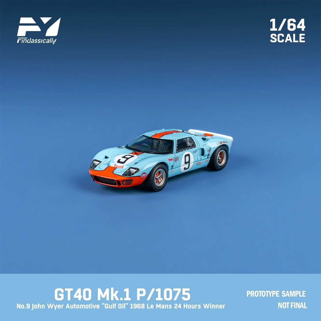 Findclassically FY 1:64 GT40 MK II GULF Color Diecast Model Car