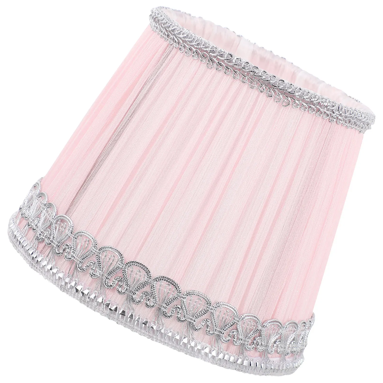 

Creative Pleated Chiffon Lampshade Light Cover Replacement Accessory Bedroom Living Room Dustproof Durable Easy Install