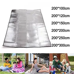 Camping Mat Foam Foil Blanket Aluminum Insulation Foam Foil Mat Sleeping Pad Thermal Outdoor Tent Footprint Reflecting Heat