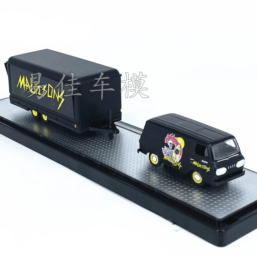 M2 Machines 1/64 1964 Ford econoline Truck 1932 Ford Turdor Sedan R66 Black Die-cast Alloy Car Model Collection Gift