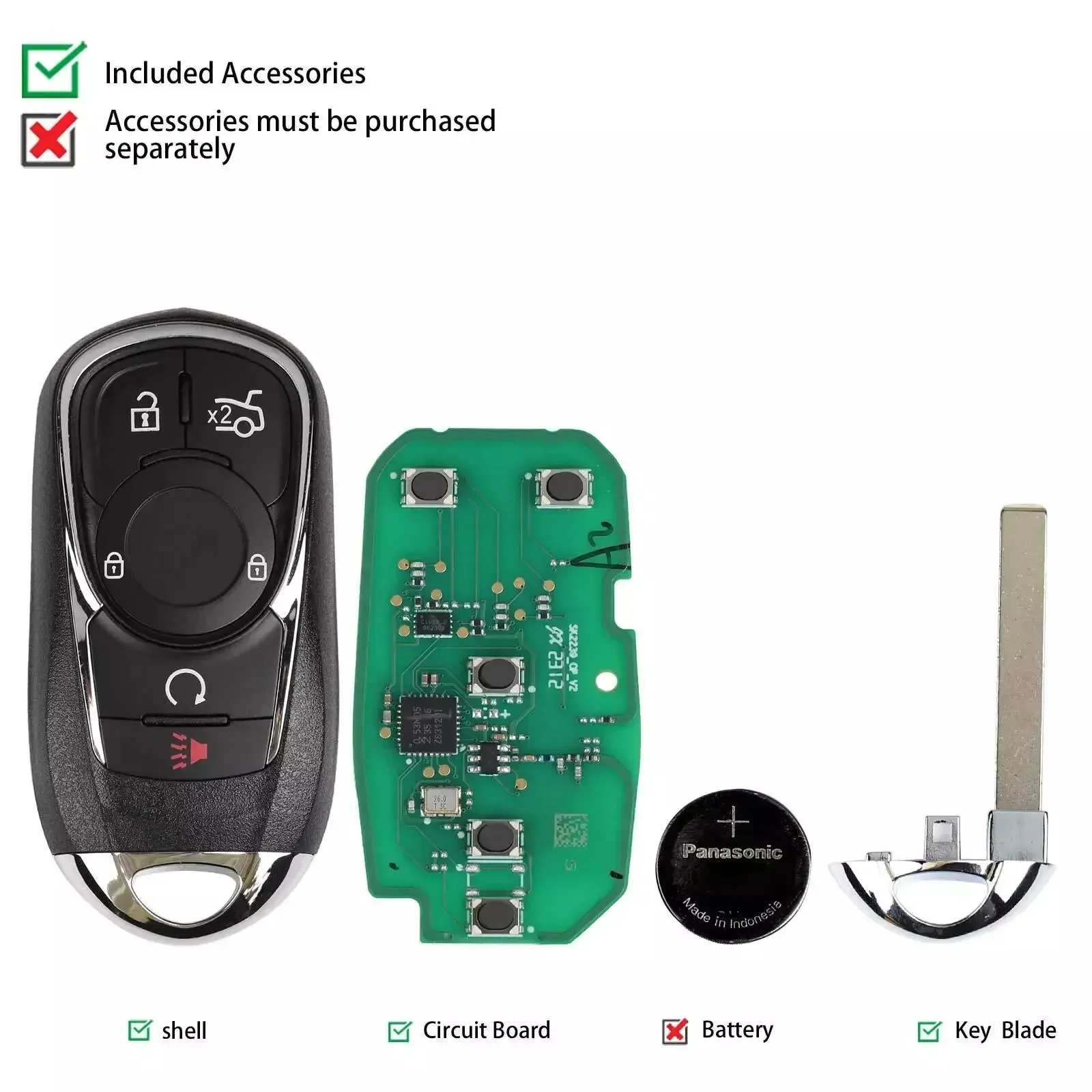 AUTEL IKEYOL005AL 5 Buttons 315/433 MHz Independent Universal Smart Keys