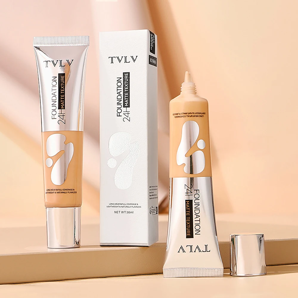 Base facial con Control de aceite, crema BB, corrector duradero resistente al agua, cobertura completa, textura mate, Base líquida, maquillaje
