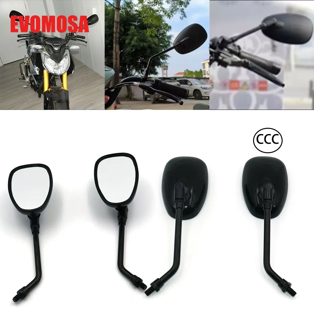 10mm Rearview Mirrors For Yamaha MT01 MT25 MT03 MT07 MT09 MT10 FZ09Tracer 900 9 /GT Tenere 700 XTZ700 XTZ07 FZ6 FZ8 FZ1 FZ07 XJ6